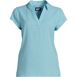 Women's Petite Short Sleeve Split Neck Crepe Blouse, Front