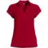 Women's Short Sleeve Split Neck Crepe Blouse, Front