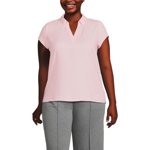 Women's Short Sleeve Split Neck Crepe Blouse - image 2
