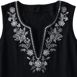 Women's Embroidered Cotton Jersey Sleeveless Swim Cover-up Dress, alternative image