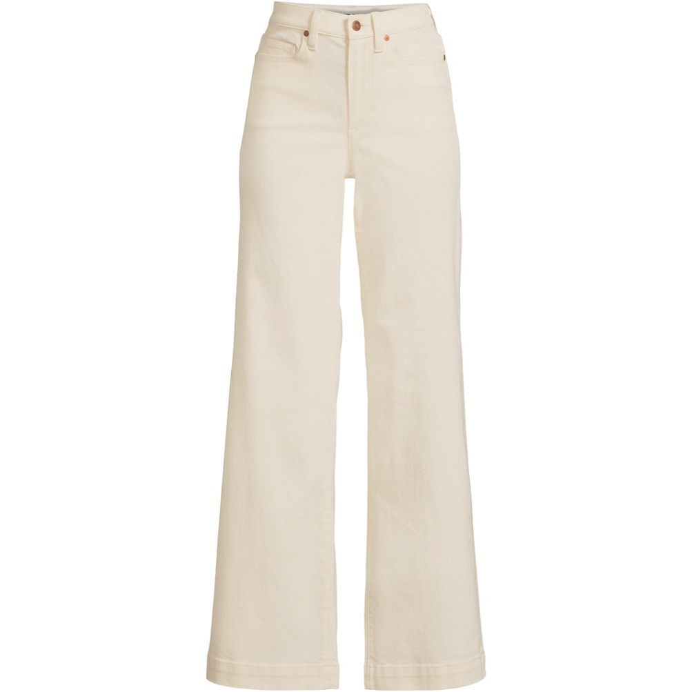 Wide leg cream jeans sale