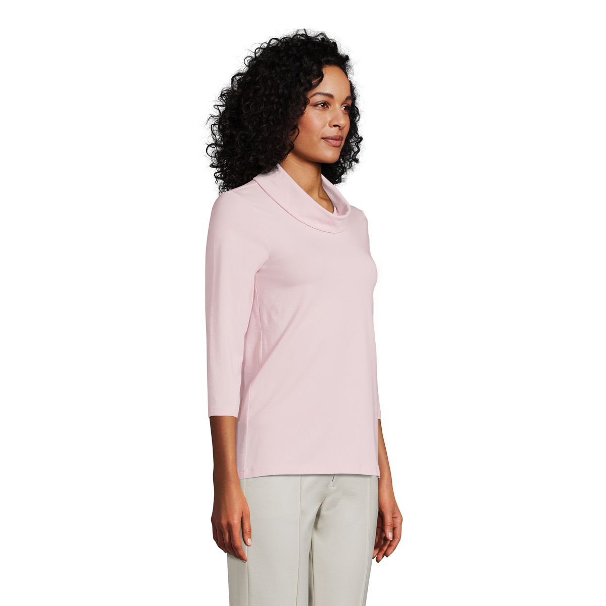 Women's 3/4 Sleeve Light Weight Jersey Cowl Neck Top