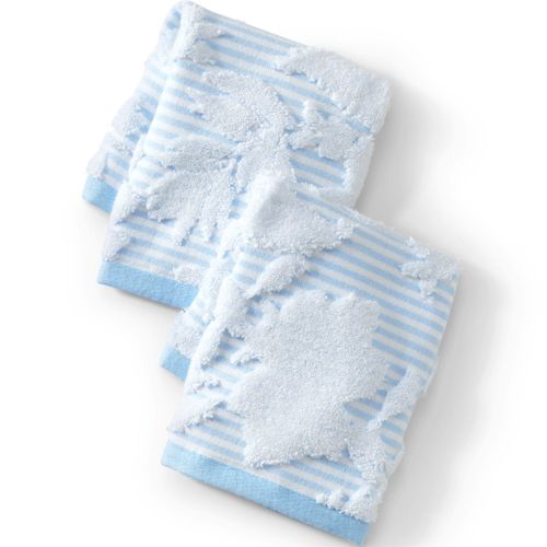 Kids Cotton AppliquÃ© Bath Towel - Lands' End - White - Yahoo Shopping