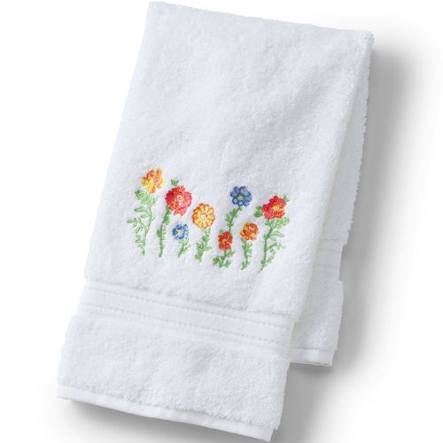 MONSIEUR embroidered bath towels (white - red) - NOËL-PARIS