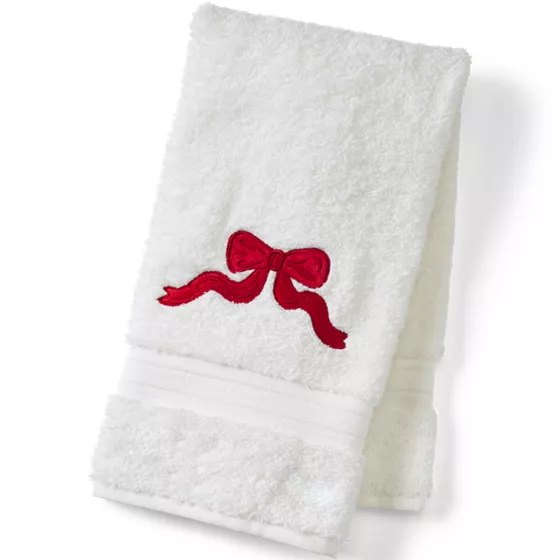 Seasonal Cotton Embroidered Hand Towel - primary