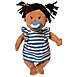 Manhattan Toy Baby Stella 15" Plush Baby Doll with Navy Striped Onesie, Front