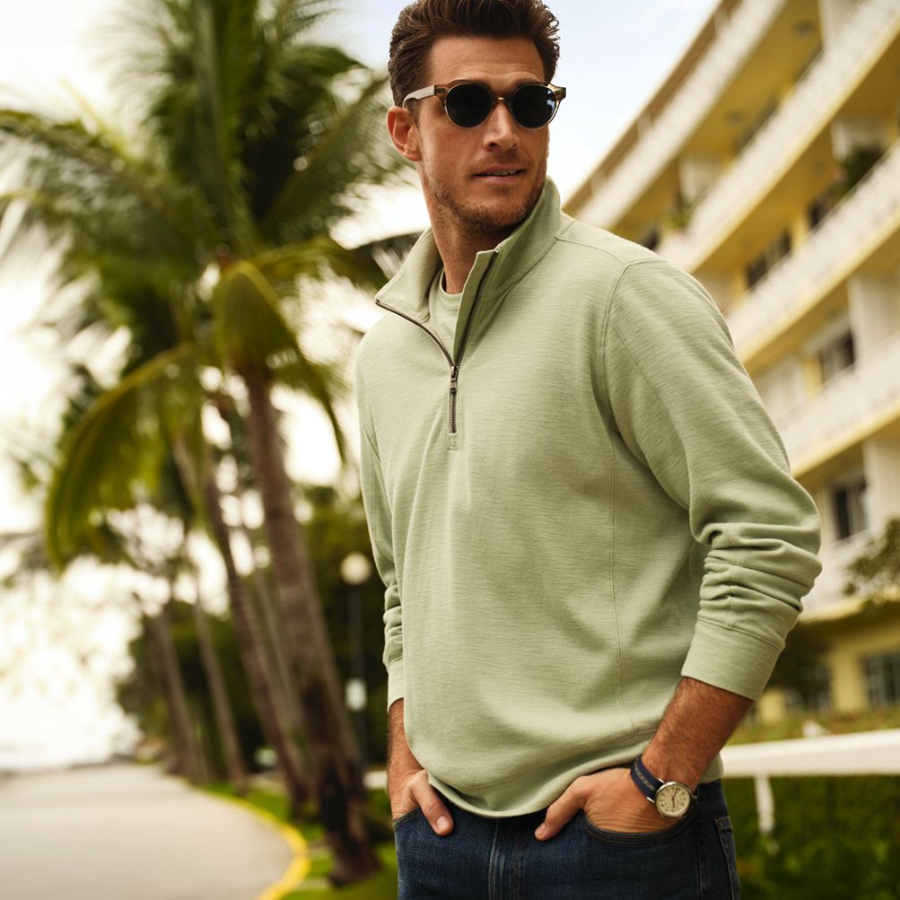 Lands end mens hot sale quarter zip