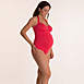 Pez D'Or Women's Maternity Helena Bandeau Halter One Piece Swimsuit, Front