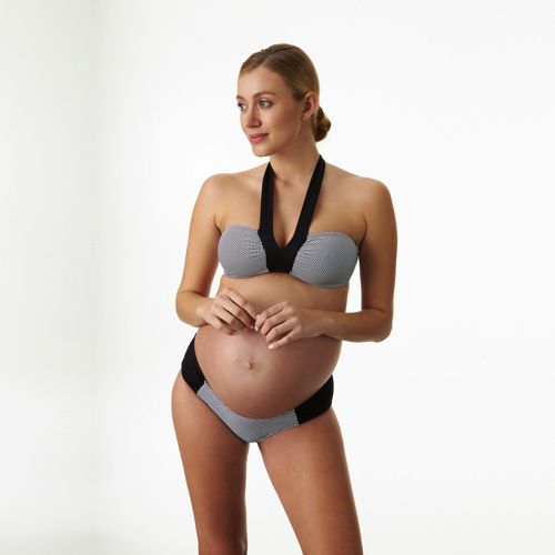 Pregnancy Drawstring Tankini Side Ruched Maternity Swimwear – Glamix  Maternity