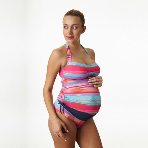 Time and Tru Maternity Swim Fly Away Silhouette Tankini Top