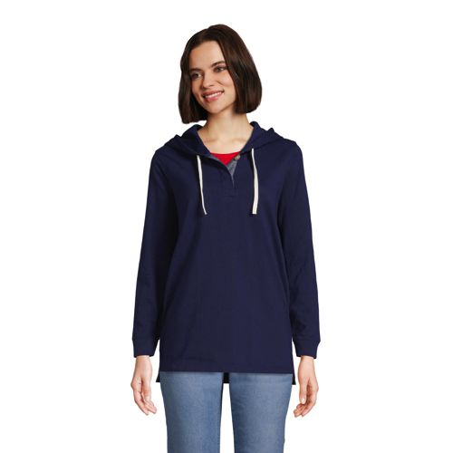 Serious Sweats Button Hoodie, Women, Size: 16-18 Regular, Purple,  Cotton-blend, by Lands' End, Compare