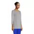 Women's 3/4 Sleeve Heavyweight Jersey Boatneck Button Back Tunic, alternative image