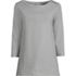 Women's 3/4 Sleeve Heavyweight Jersey Boatneck Button Back Tunic, Front