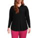Women's Plus Size Long Sleeve Soft Performance Roll Tab Tunic, Front