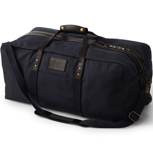 Lands' End Print Canvas Weekender Natural/glen Check