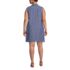 Women's Plus Size Sleeveless Cotton Poplin Dress, Back