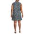 Women's Plus Size Sleeveless Cotton Poplin Dress, Back
