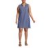 Women's Plus Size Sleeveless Cotton Poplin Dress, Front