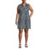 Women's Plus Size Sleeveless Cotton Poplin Dress, Front