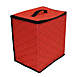 Northlight 48 Count 4 Tray Red Quilted Zip Up Christmas Ornament Storage Tub, Front