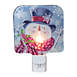 Northlight 4" Glass Snowman Christmas Night Light, Front