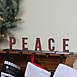 Northlight 5 Piece Buffalo Plaid PEACE Christmas Stocking Holder Set, alternative image