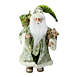 Northlight 16" Christmas Green Standing Santa Claus Figurine, Front