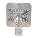 Northlight 6 inch Glass Silver Snowflake Christmas Night Light, Front