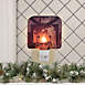 Northlight 6" Glass Norman Rockwell Painting Fireplace Christmas Night Light, alternative image