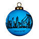 Inner Beauty New York City Skyline Glass Ball Ornament, Back