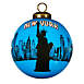 Inner Beauty New York City Skyline Glass Ball Ornament, Front