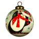 Inner Beauty Holiday Lights Penguin Christmas Glass Ball Ornament, Front