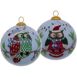 Inner Beauty Holiday Owl Glass Ball Ornament, Front