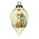 Inner Beauty Holy Family Nativity Christmas Glass Finial Ornament, Front