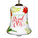 Inner Beauty Our First Christmas as Mr. and Mrs. Glass Bell Ornament, Front