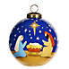 Inner Beauty O Holy Night Nativity Christmas Glass Ball Ornament, Front