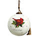 Inner Beauty Santa Winter Forest Wreath Glass Ball Ornament, Back