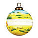 Inner Beauty Flip Flops on Beach Glass Ball Ornament, Back