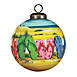 Inner Beauty Flip Flops on Beach Glass Ball Ornament, Front