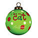 Inner Beauty I Love My Cat Glass Ball Ornament, Back