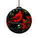 Inner Beauty Holiday Wonders Cardinal Bird Glass Ball Ornament, Front