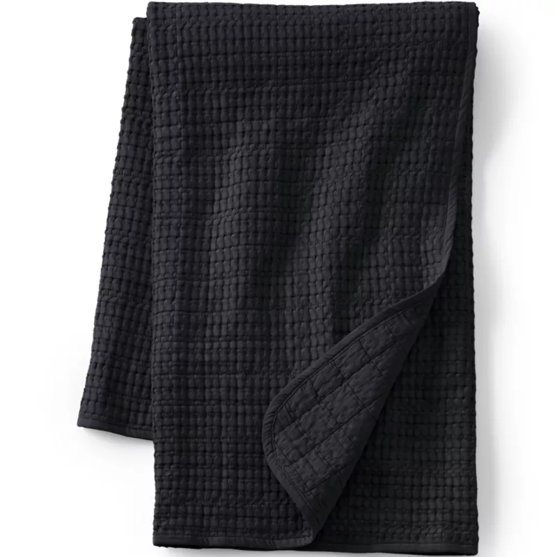 Waffle Weave Throw Blanket, Front