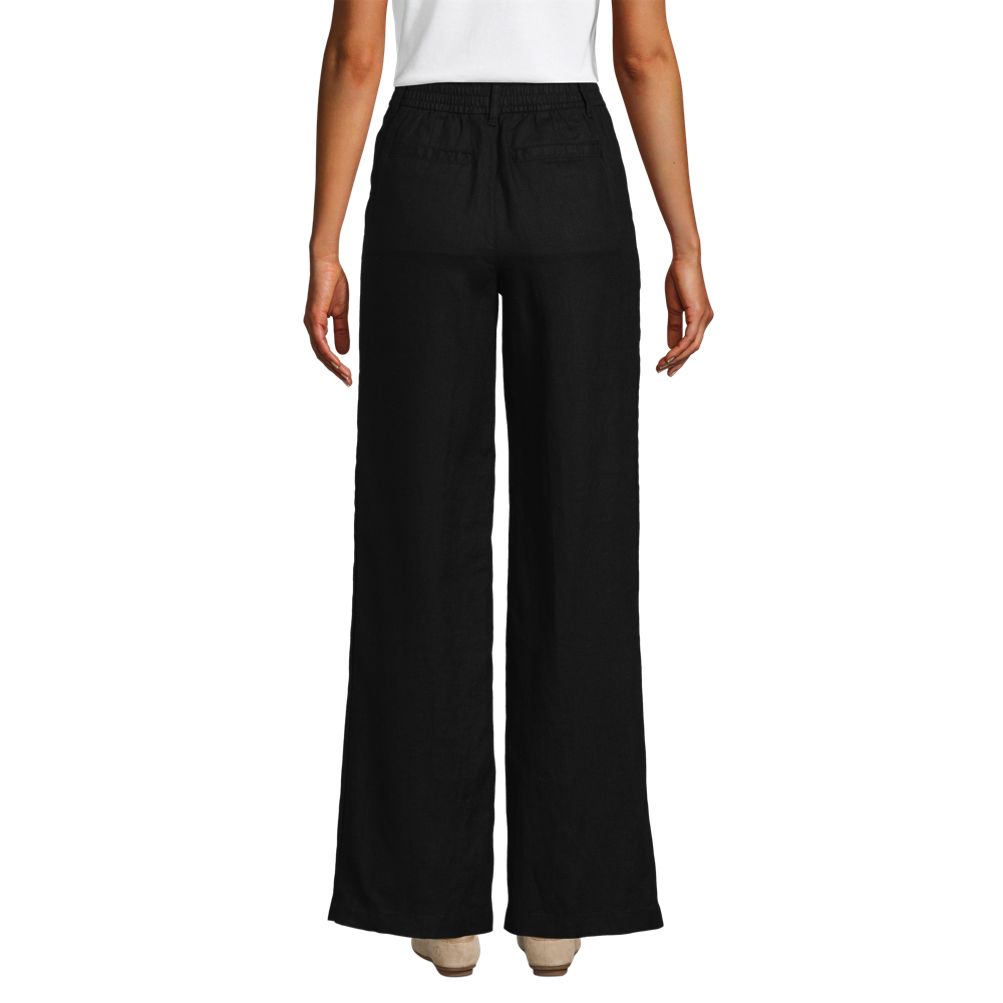 Black High Rise Wide Leg Pants