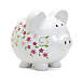 Child to Cherish Shabby Chic Ceramic Hand Painted Floral Piggy Bank, alternative image
