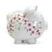 Child to Cherish Shabby Chic Ceramic Hand Painted Floral Piggy Bank, alternative image
