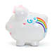 Child to Cherish Ceramic Hand Painted Unicorns and Rainbows Piggy Bank, alternative image