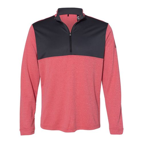 adidas Men's Big Custom Lightweight Quarter Zip Pullover Shirt