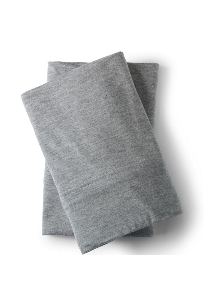 Lands' End Lightweight Stretch Modal Jersey Heathered Pillowcases