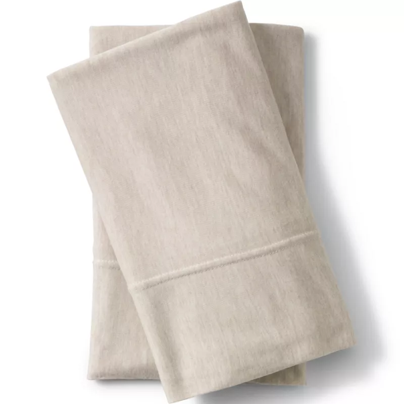 Lightweight Stretch Modal Jersey Heathered Pillowcases, Front