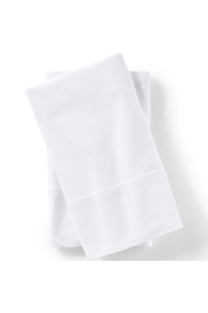 Lands' End School Uniform Lightweight Stretch Modal Jersey Heathered Pillowcases